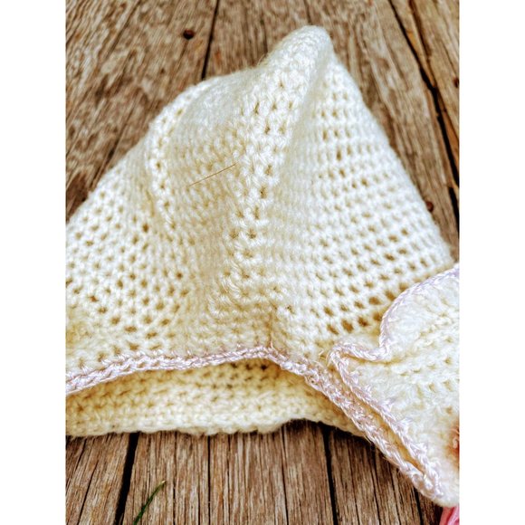 Antique lot crochet baby hat Wool/cotton - Picture 12 of 16